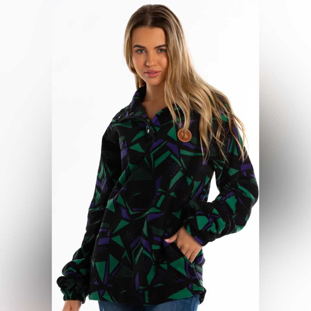 Shinesty Ladies Unisex Retro Geometric Fleece